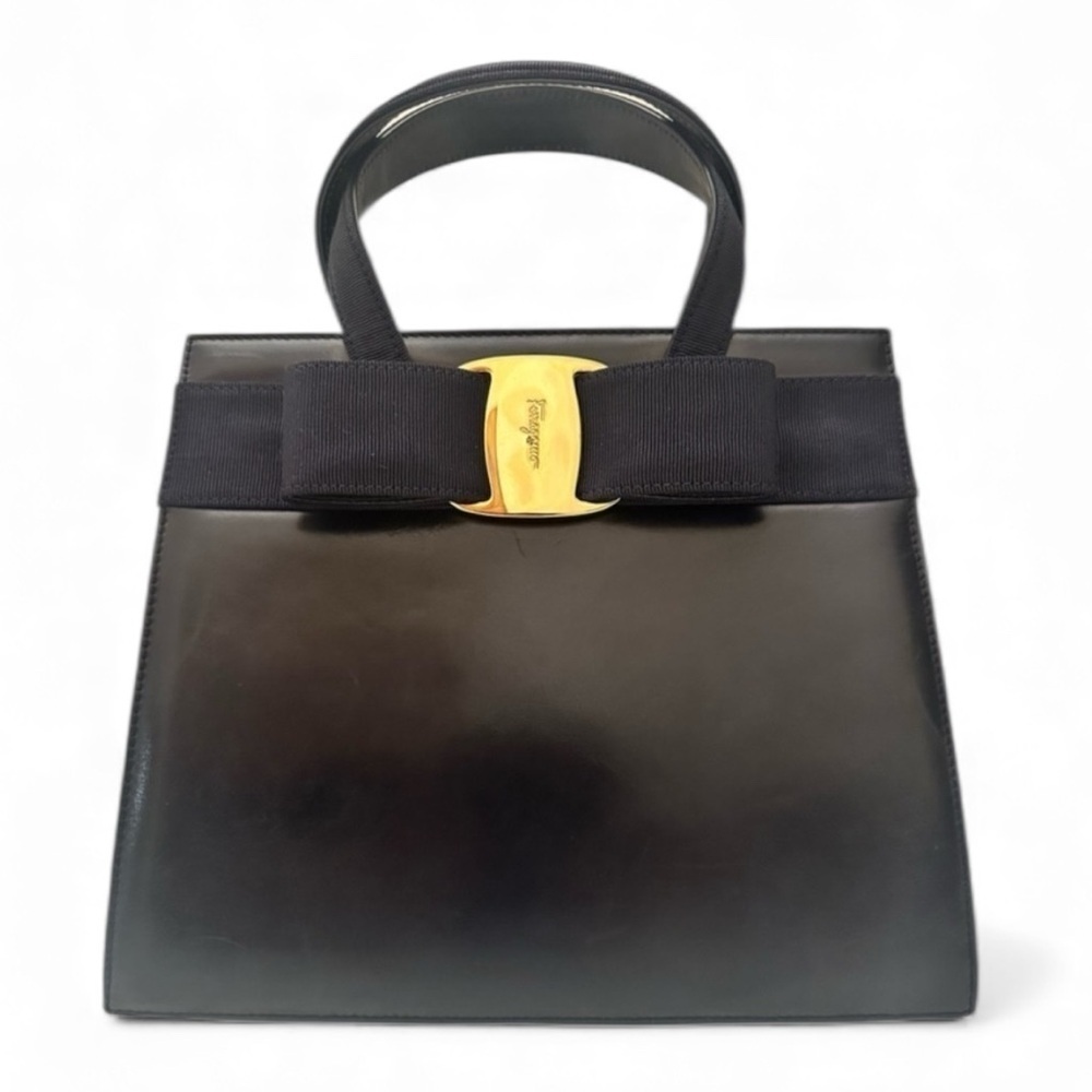 Salvatore Ferragamo Vara Ribbon Leather Tote
Pre loved